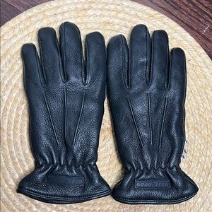 Vintage Good Year 40gram Thinsulate Insulation Black Leather Gloves